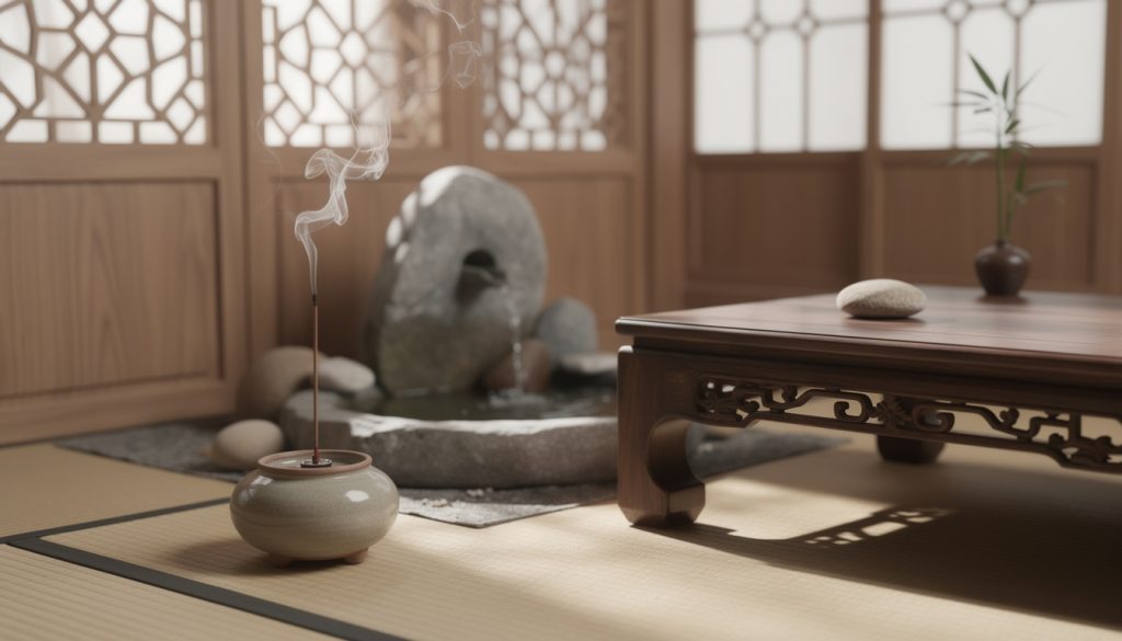 découvrez comment diffuser les odeurs et les sons à la japonaise grâce à l'encens, le bois, les fontaines et le silence pour une ambiance apaisante et authentique.