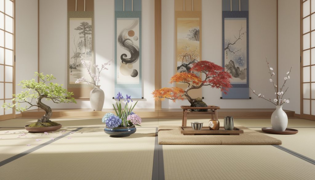 découvrez comment décorer votre intérieur à la japonaise en accord avec les saisons grâce aux fleurs, aux couleurs et aux petites touches évolutives pour une ambiance harmonieuse et naturelle.