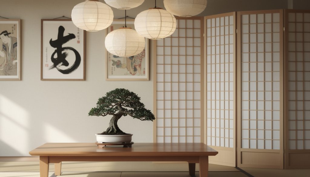 découvrez les objets iconiques d’une décoration japonaise : paravents élégants, bonsaïs raffinés, lanternes traditionnelles et tableaux artistiques, pour une ambiance zen et authentique.