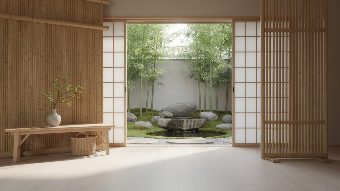 Bambou dans la décoration japonaise : murs, sols, accessoires et au jardin